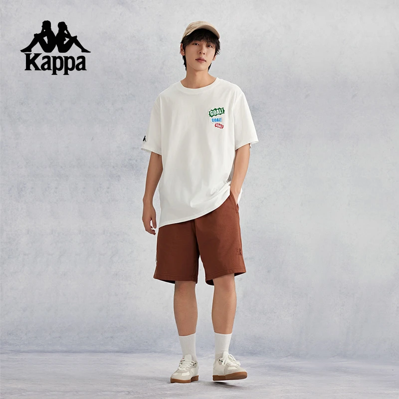 kappa卡帕背靠背纯棉印花短袖t恤男夏季2024新款运动速干上衣男士