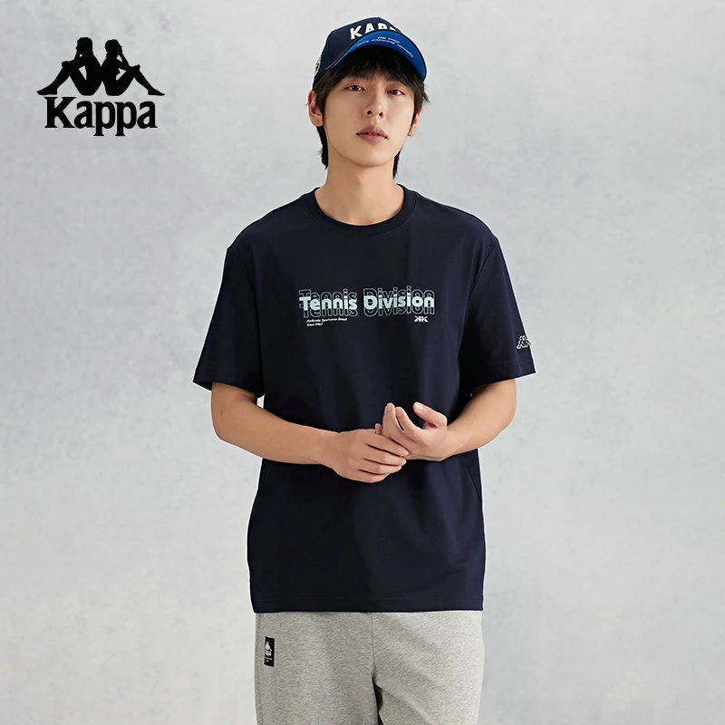 Kappa卡帕背靠背情侣运动短袖t恤2024新款男士宽松跑步上衣女爆款