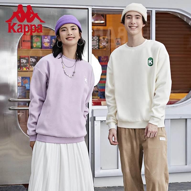 《SMILE系列》Kappa卡帕笑脸新款男女摇粒绒运动卫衣K0CY2WT18P