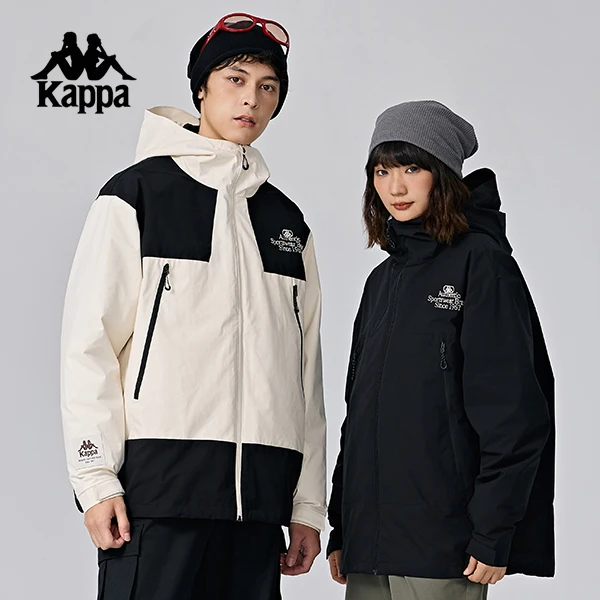 Kappa卡帕背靠背羽绒服男款2024新款冬季保暖上衣女款防寒服外套