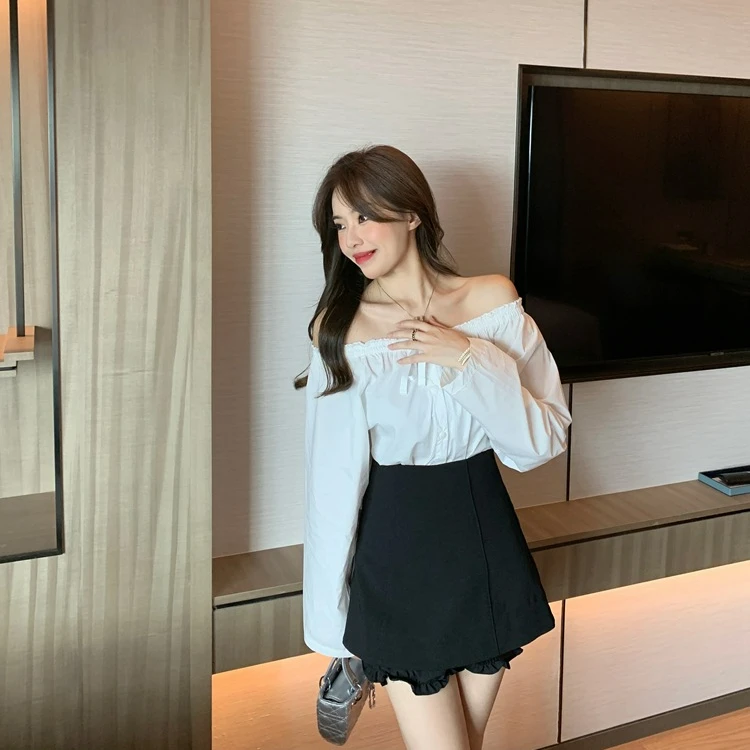 高腰显瘦半身裙少女风设计感包臀时尚短款气质黑色裙裤夏季新款女