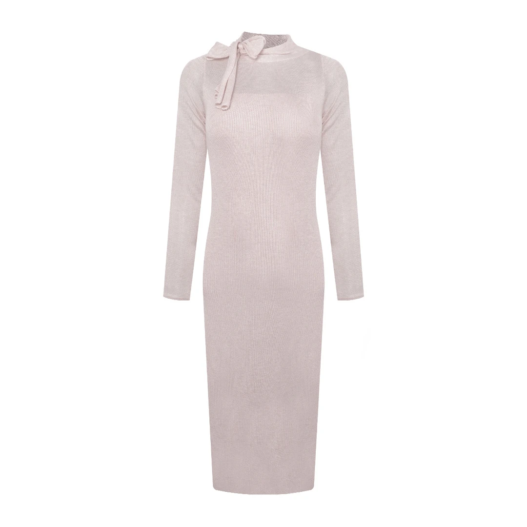 春季温柔少女灵魂伴侣外穿内搭毛针织衫长款半高领纯欲性感修身女