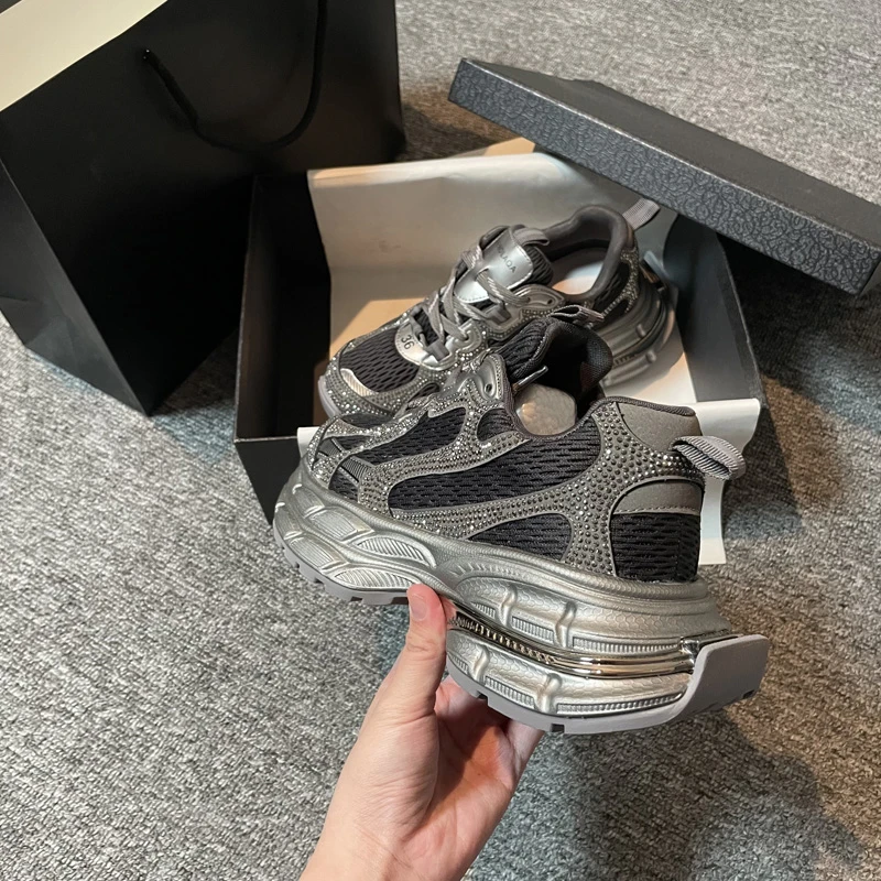 透气厚底增高百搭老爹鞋2024新款鞋子女爆款软底不累脚休闲运动鞋