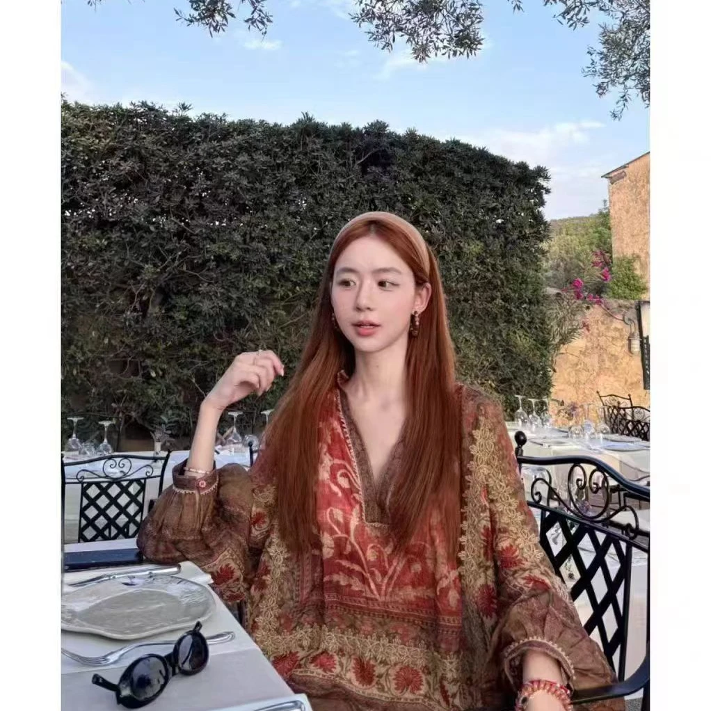 高级苎麻拼接上衣