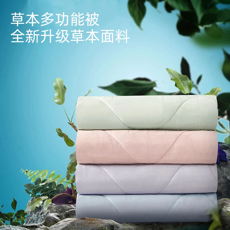 中国丝绸 四季通用桑蚕丝草本多功能小被 午睡被120g净重10135