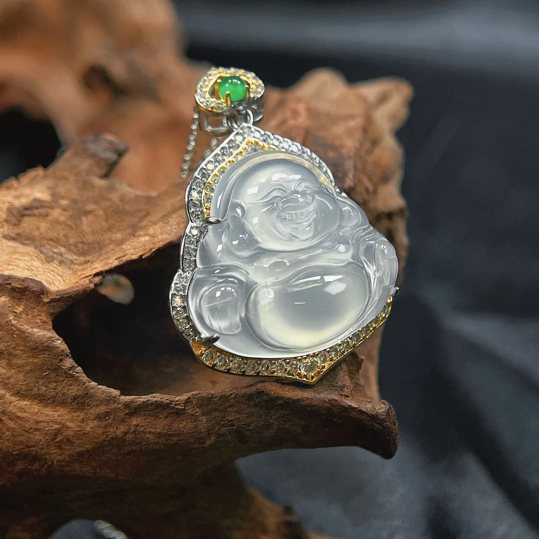 达观｜天然贡玉宝石光冰透佛公吊坠｜保色合金｜多样性发货 发其一|