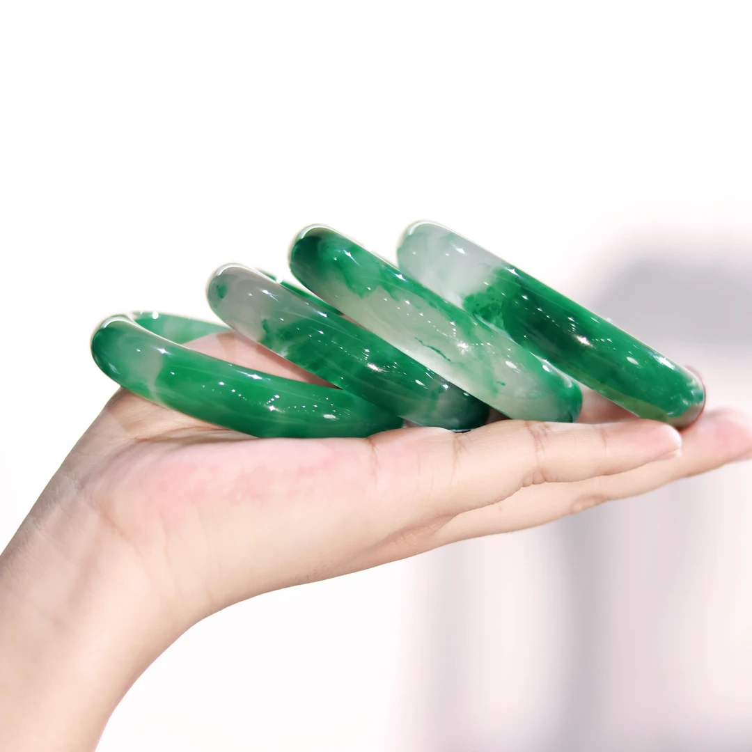 行家货｜天然非洲翠独龙玉手镯/圈口自选/多样性发其一/0712-3