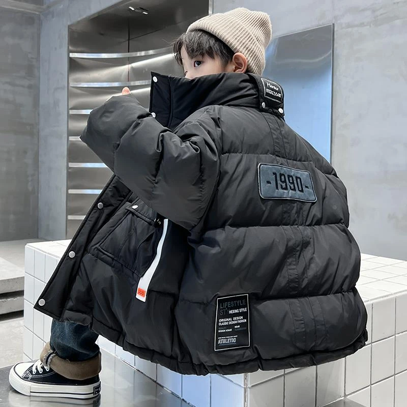 男童冬装潮牌短款羽绒服中大童2025新款儿童冬季加厚正品免洗外套
