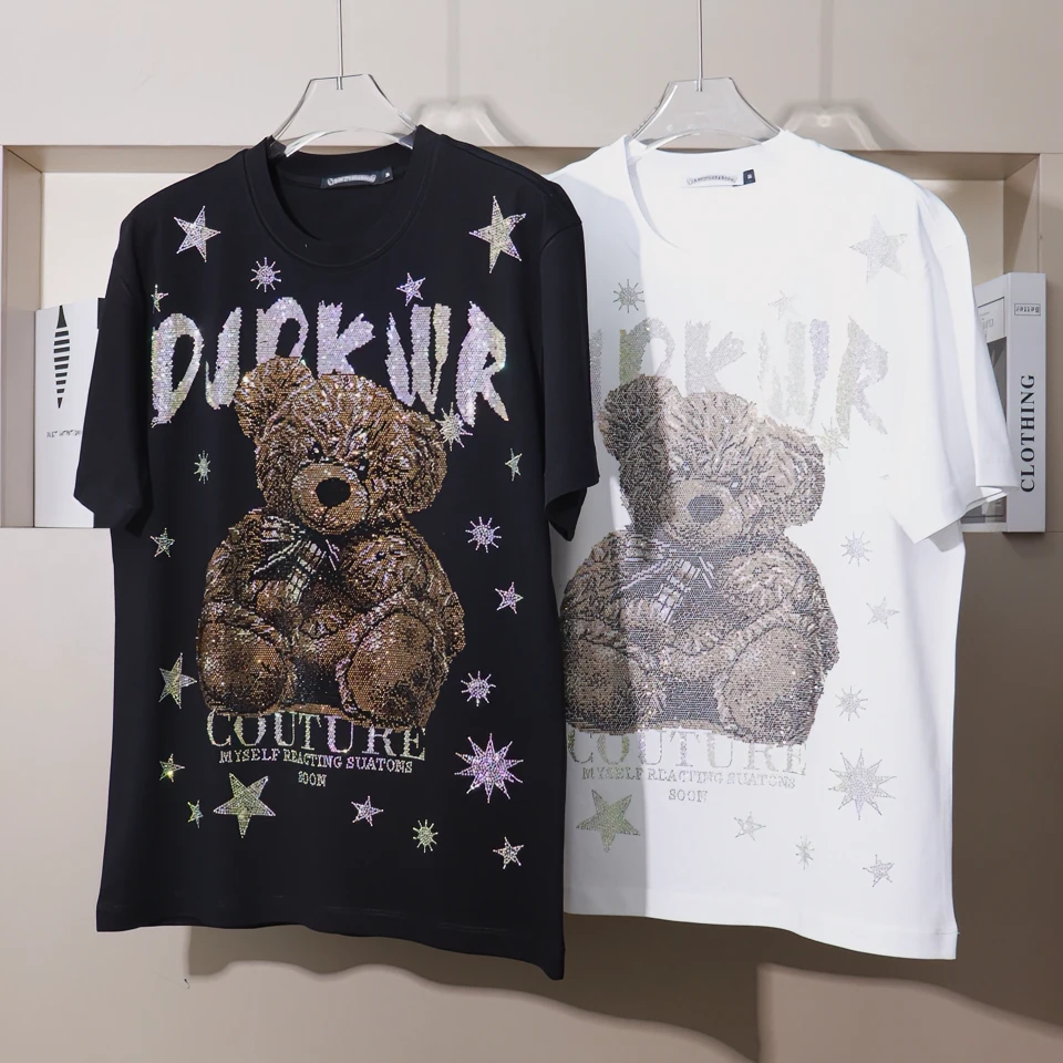 【帅胖胖大码男装】重工重磅高品质轻奢时尚潮牌加肥加大码短袖T恤