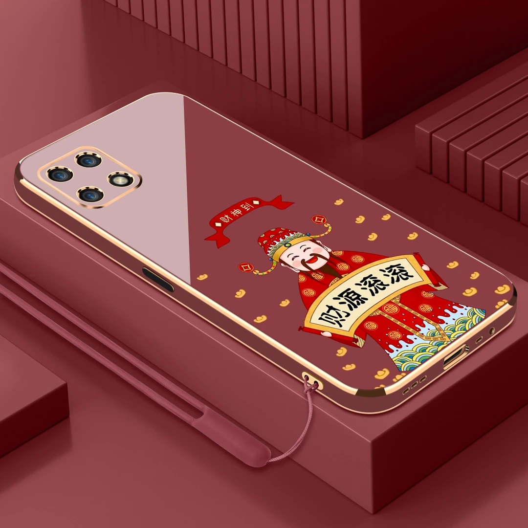 电镀财源滚滚适用oppoa72手机壳全包防摔软壳【镜头保护+送挂绳】