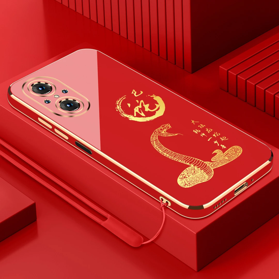 适用华为nova9se电镀手机壳十二生肖直边国潮硅胶全包防摔保护套