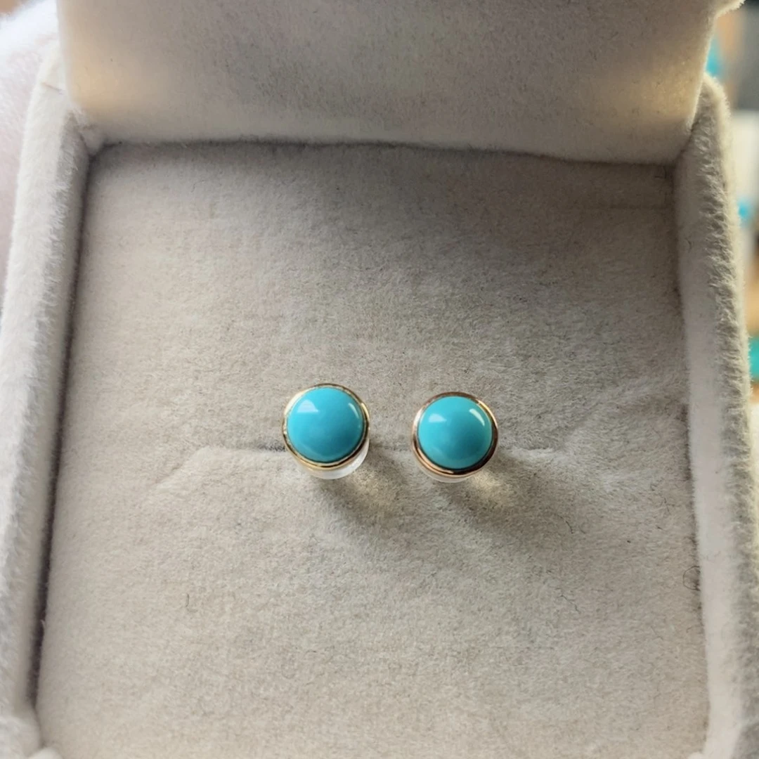 绿松石珠宝奇石18K金镶嵌