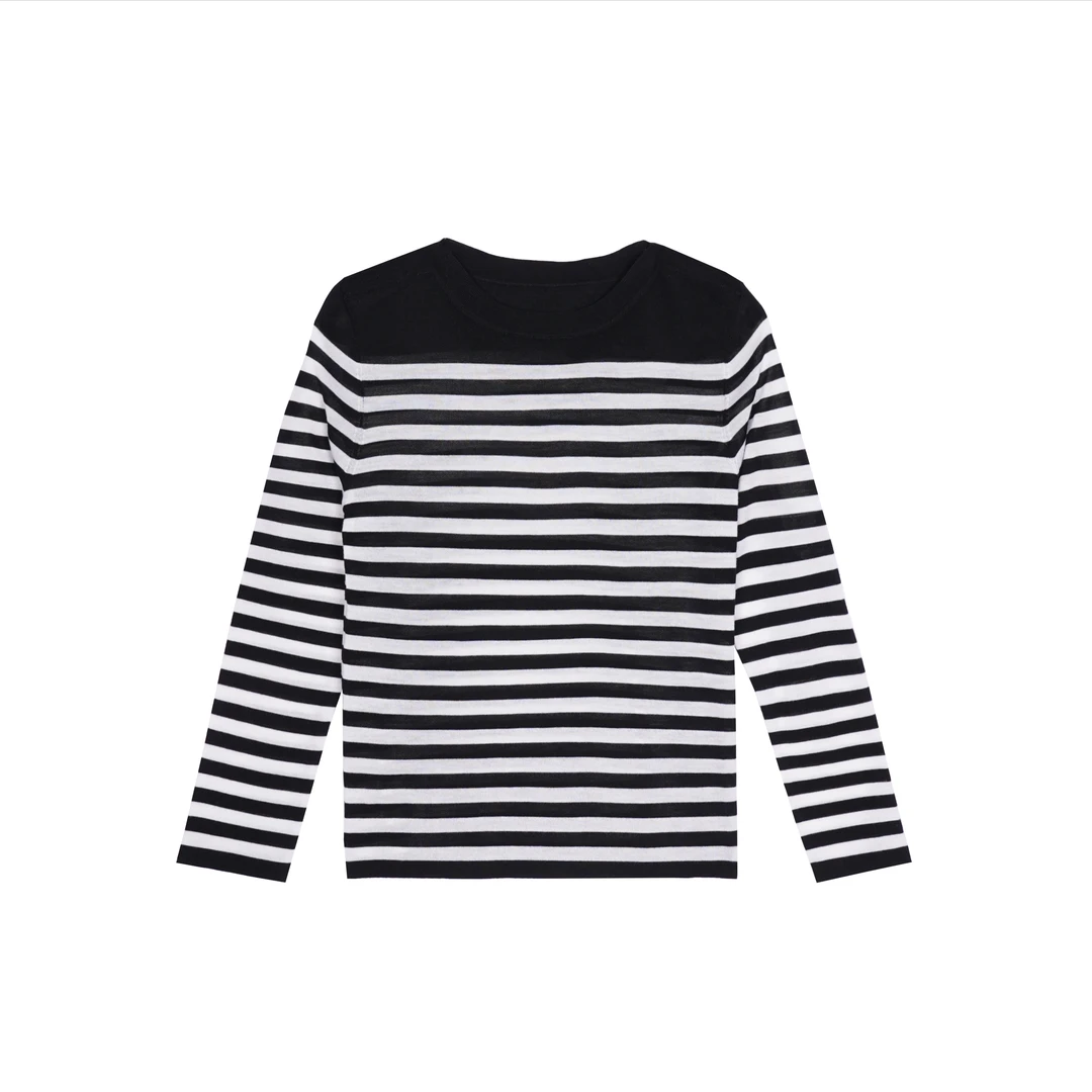 秀特 【经典海魂衫】 修身休闲百搭羊毛条纹衫YX10W23202