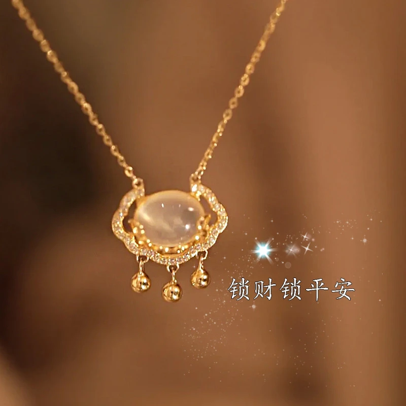 钛钢项链 轻奢平安锁钛钢项链轻奢小众款轻奢款-263