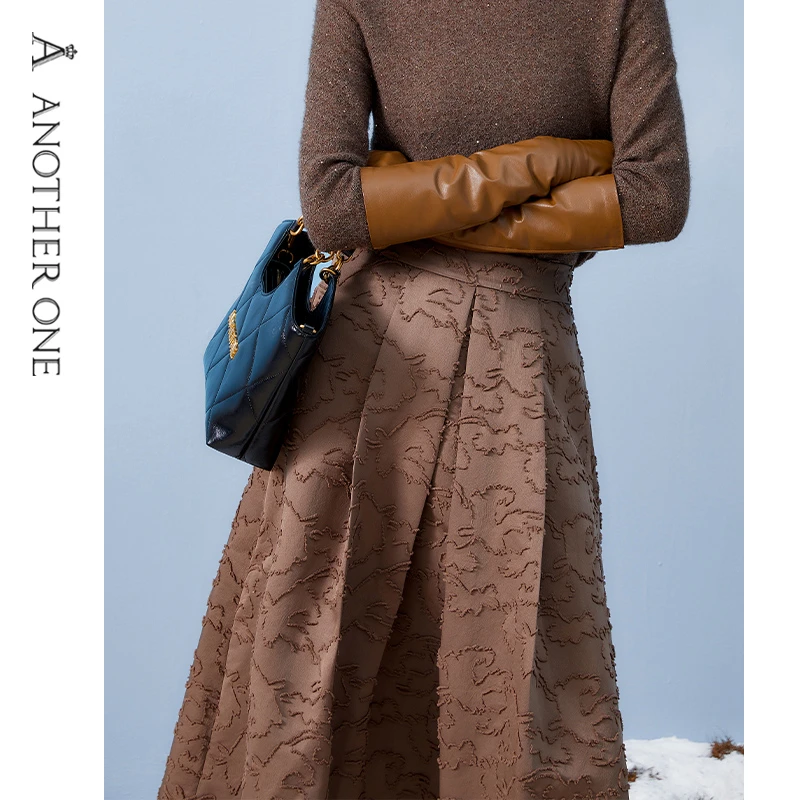 ANOTHER ONE安那迪美拉德穿搭小众设计感提花半身裙时尚长