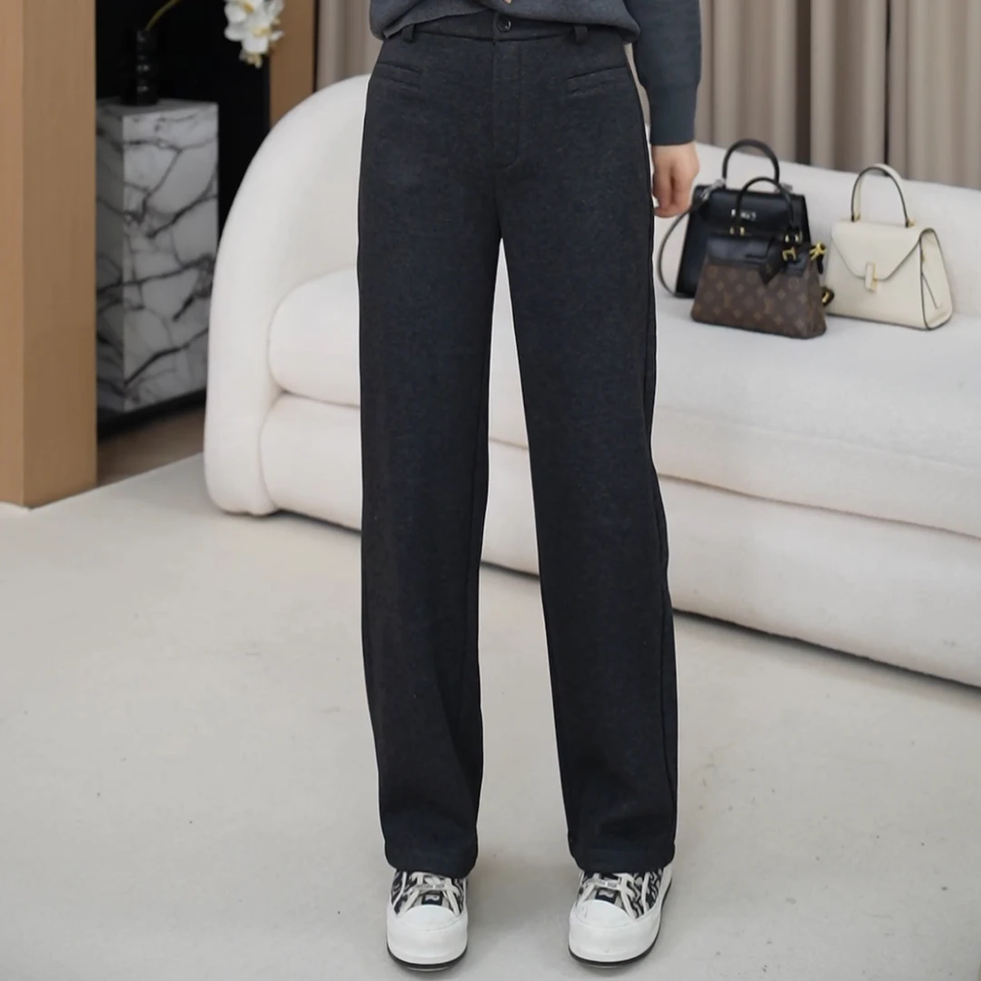 【高挑比例】醋酸直筒裤加厚显瘦百搭窄版长裤