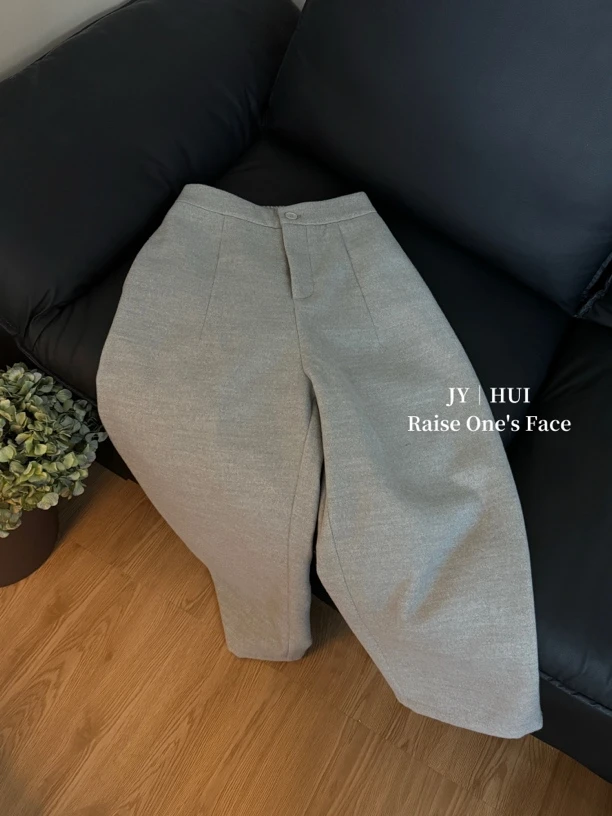 HUI - 【雾】91072  双面呢绒窄版山本裤