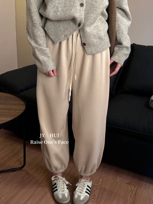 HUI - 【旅行家】 91019 2.0 秋冬加绒复合松紧腰抽绳卫裤