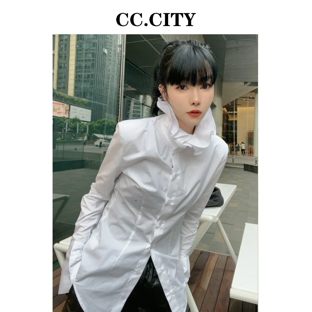 【蔡丽丽&添羽】时尚洋气百搭法式显瘦衬衣6x327