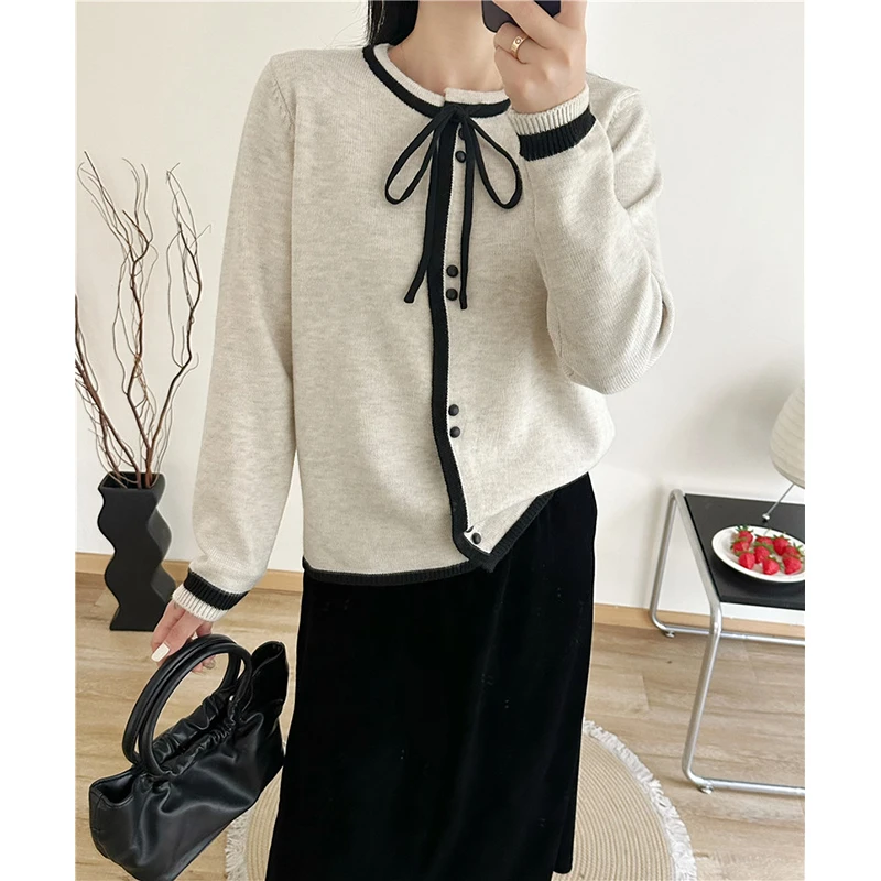 秋季穿搭高级感女士针织开衫外套女外搭秋装女款2025年新款上衣