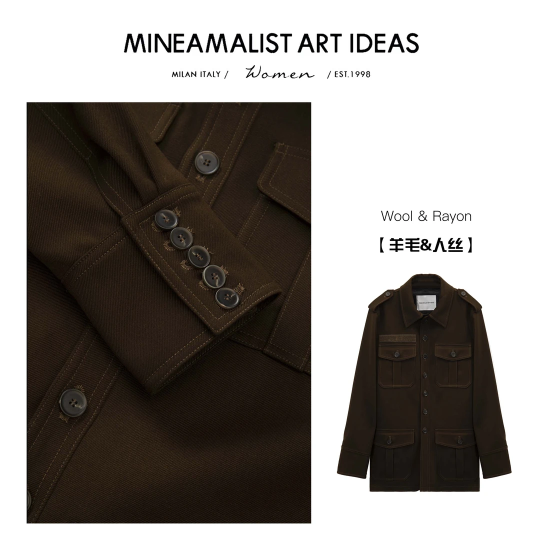 MINEAMALIST ART IDEAS早秋C.L复古工装休闲夹克外套ZY1820
