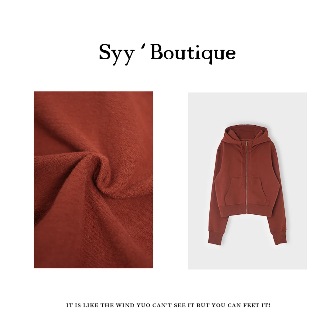 番茄卫衣/Boutique/拉绒休闲百搭连帽纯色外套