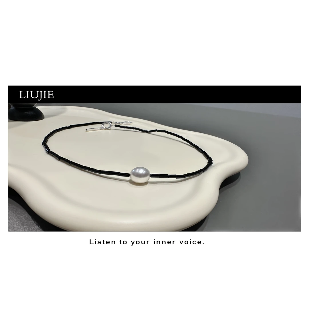 非金属仿珍珠项链 小众设计米管串珠项链/liujie