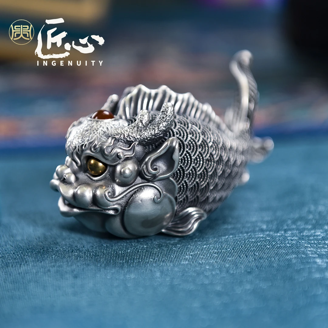 贵人匠心 足银银制品 摆件 复古 纯手工 仿古 雕刻 个性 做旧