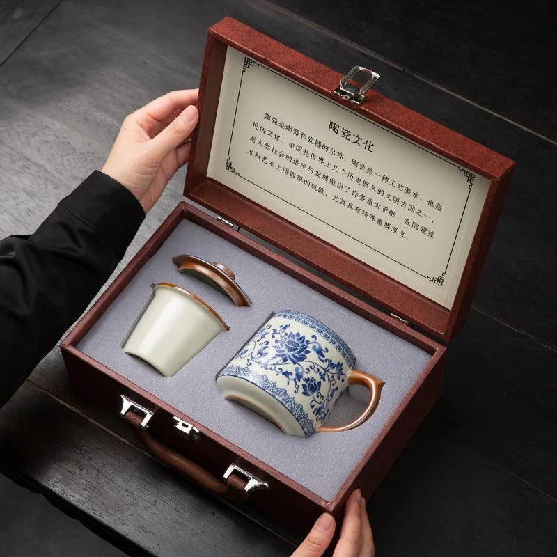 马克杯带盖过滤喝水茶杯子茶水分离男女大容量陶瓷个人办公礼品