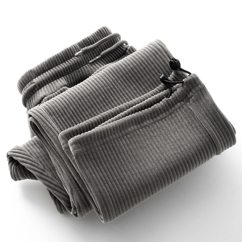 灰色才是yyds！400g雪尼尔纯色秋冬休闲长裤女宽松百搭运动卫裤男