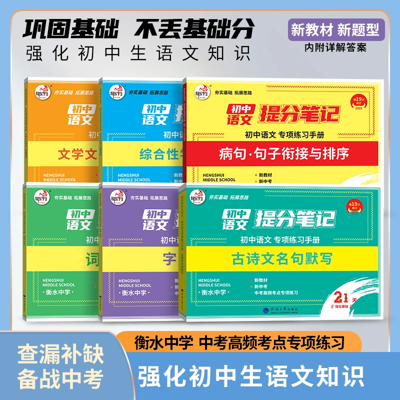 快乐考生初中语文专项练习手册提分练习中考复习【提分笔记】