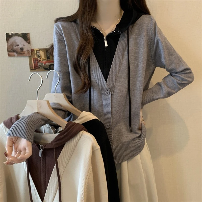 （一号链接）2024年新款百搭秋冬季气质小众针织衫