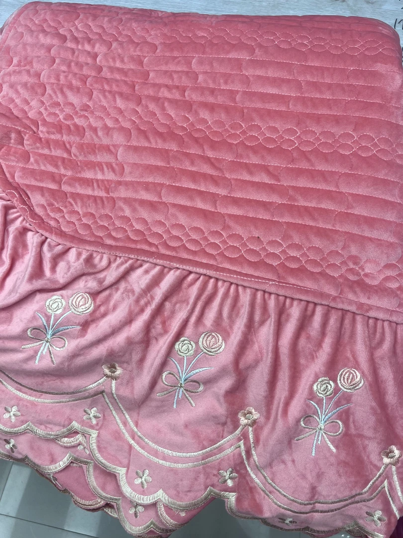 新款【婴儿绒单床盖】韩版刺绣款床品套件加绒加厚加大床盖柔软