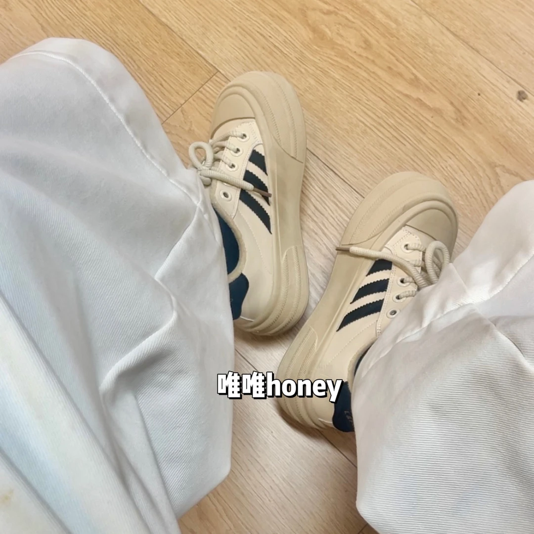 新款秋冬季加绒休闲运动鞋大头丑萌小白鞋