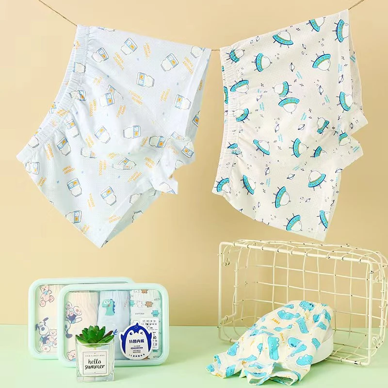 男童女童内裤A类7A抗菌精梳棉透气舒适平角裤青少年亲肤透气内裤3