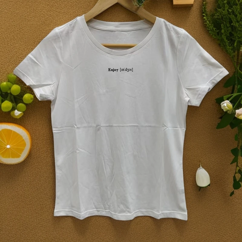 66号字母印花短袖T女款运动白色时尚休闲女士夏季