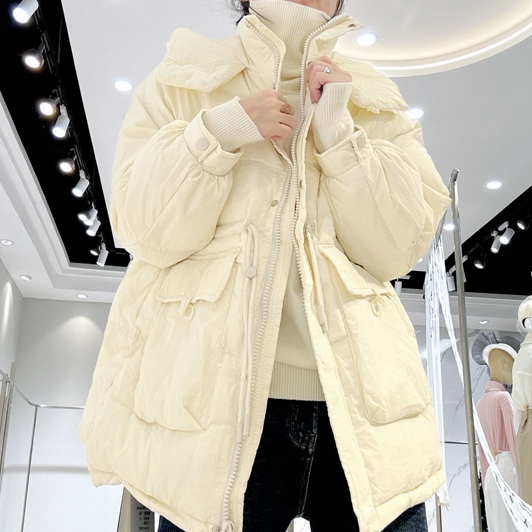 2024年高端爆款冬季90白鸭绒羽绒服时尚保暖带帽百搭羽绒服外套
