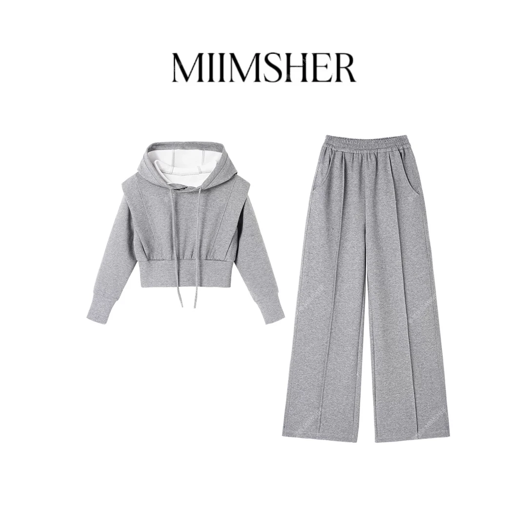 筱筱高级感硬朗设计风早秋穿搭连帽卫衣休闲时尚百搭MS242044