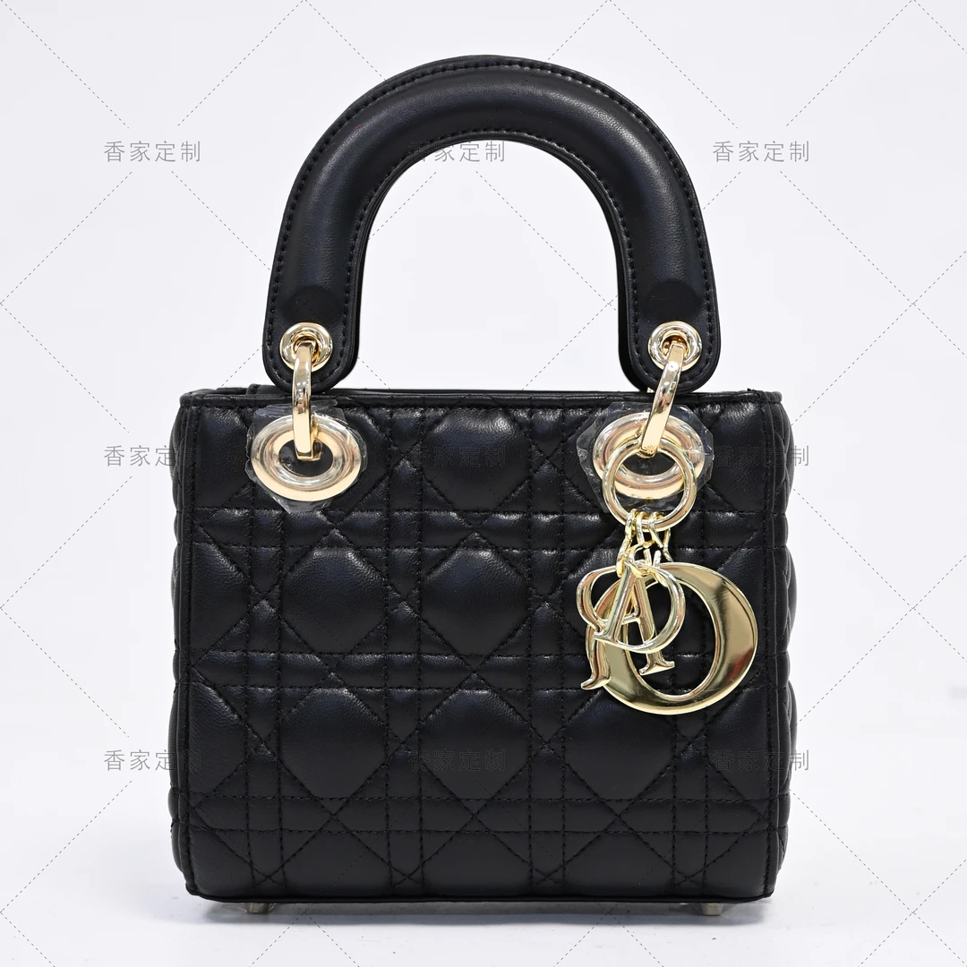 塞纳湖畔头层真羊皮女式戴妃包单肩手提包时尚斜挎包轻奢MS249021