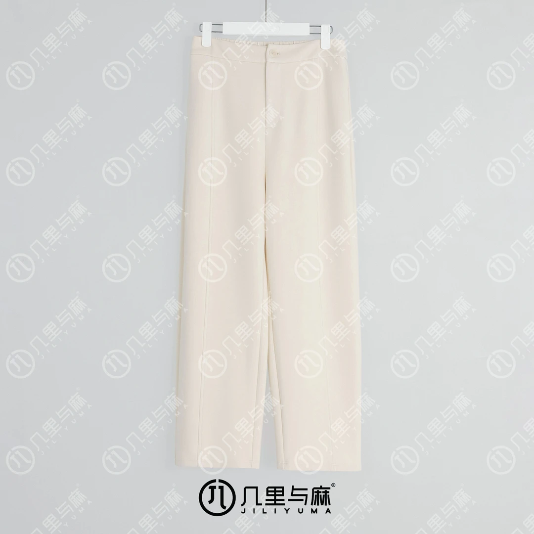 （几里与麻）金缕歌-时尚纯色百搭气质休闲裤 裤长99 1073134