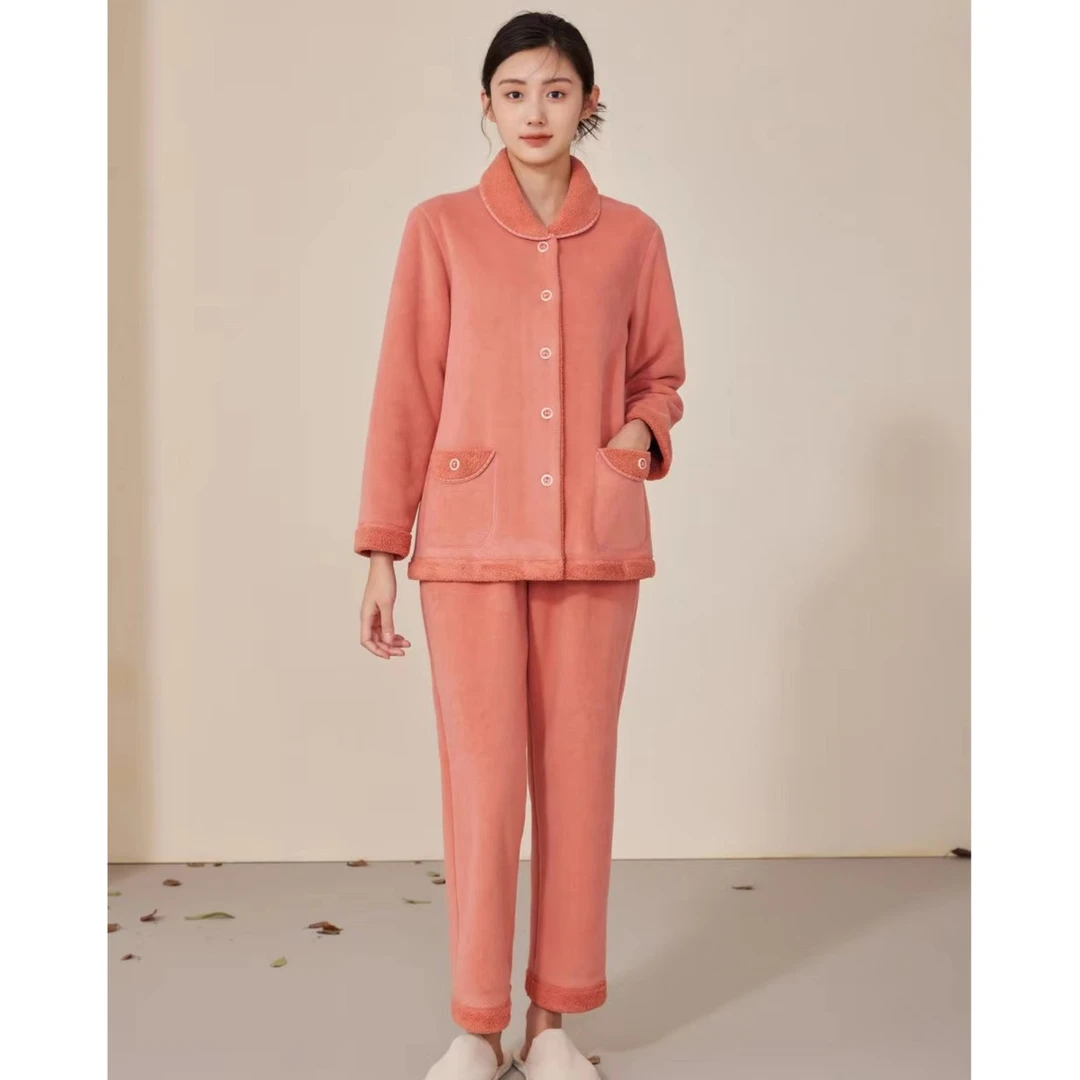 弗劳思青果领复合绒服套装F260