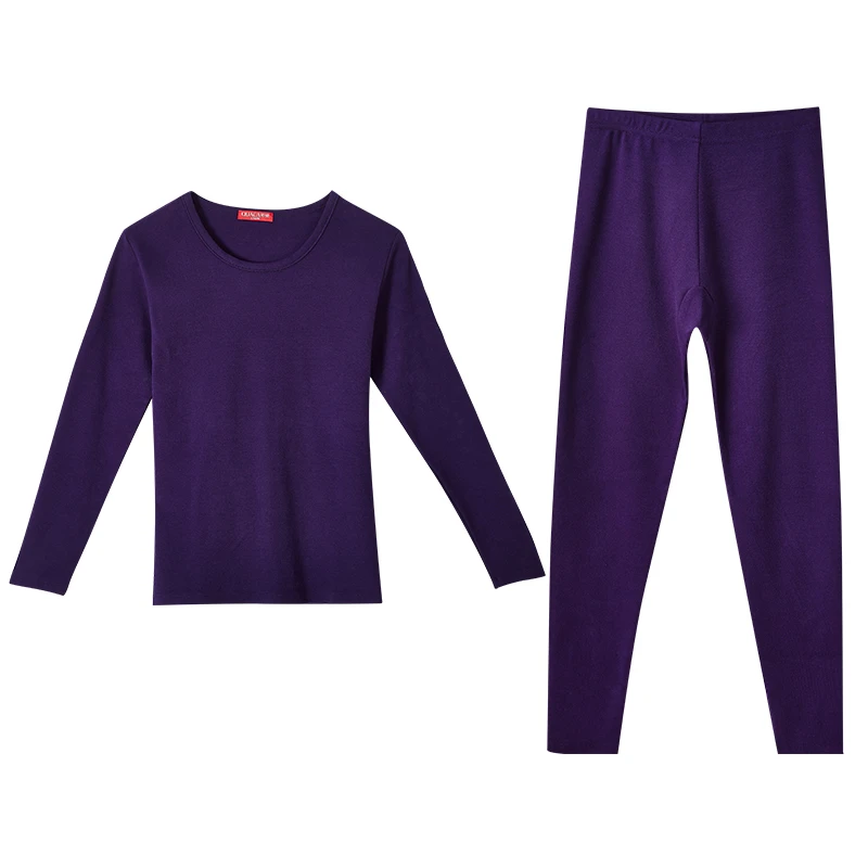 QUACA/侨佳女士舒绒棉保暖内衣套装39651