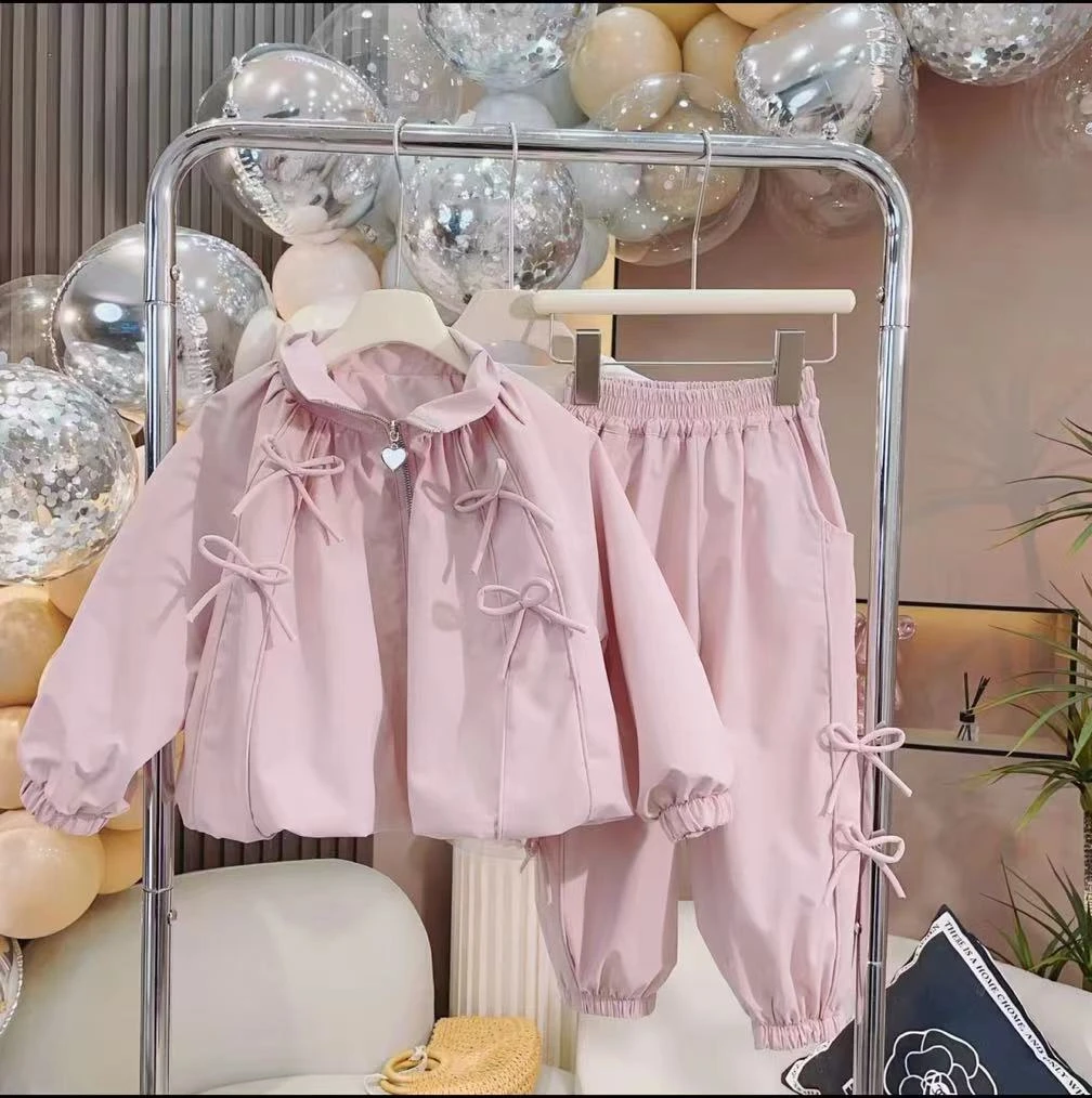 2024秋款女童洋气女宝套装时尚韩版外套裤子套装Q19