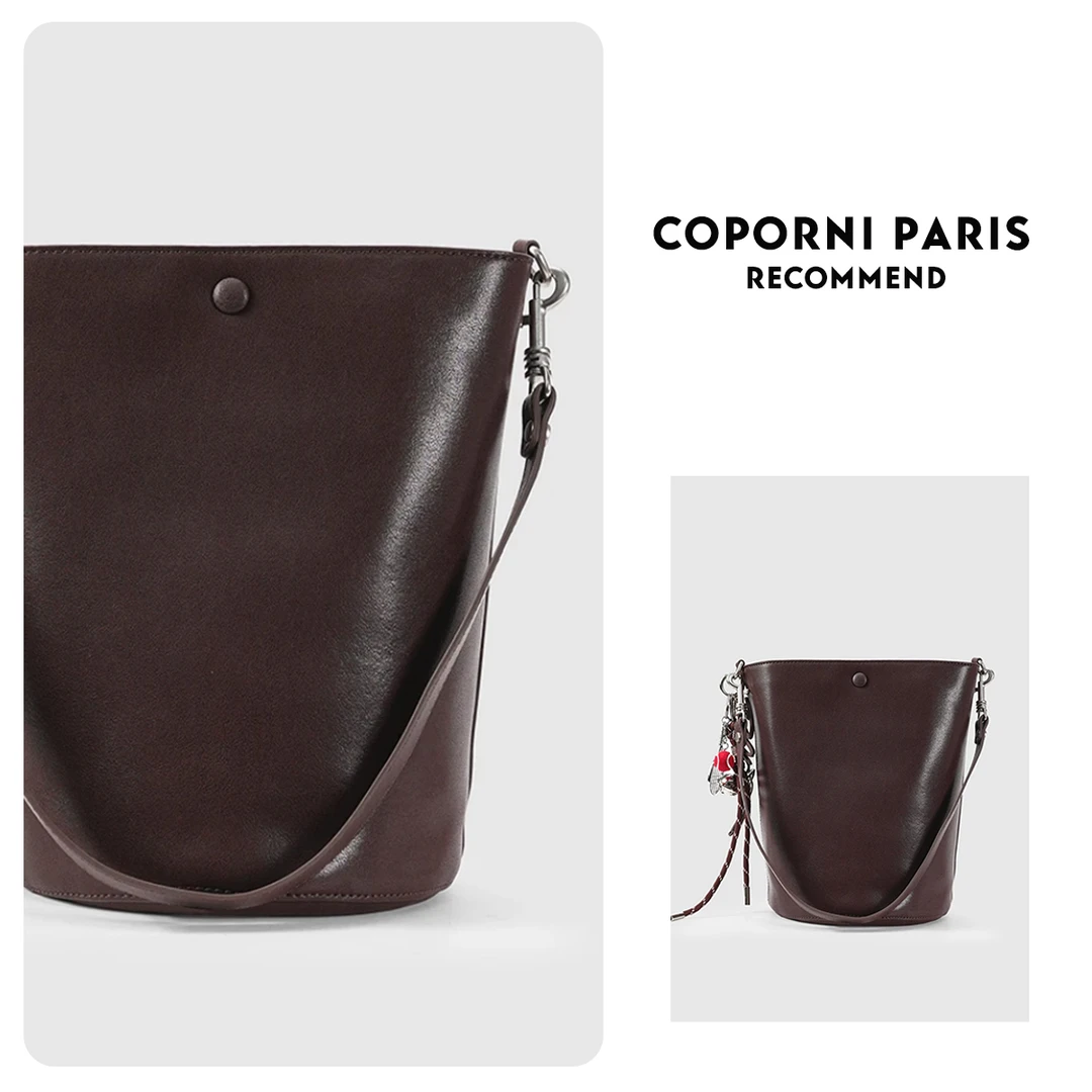 【辰辰真皮手工】复古植鞣牛皮百搭水桶包