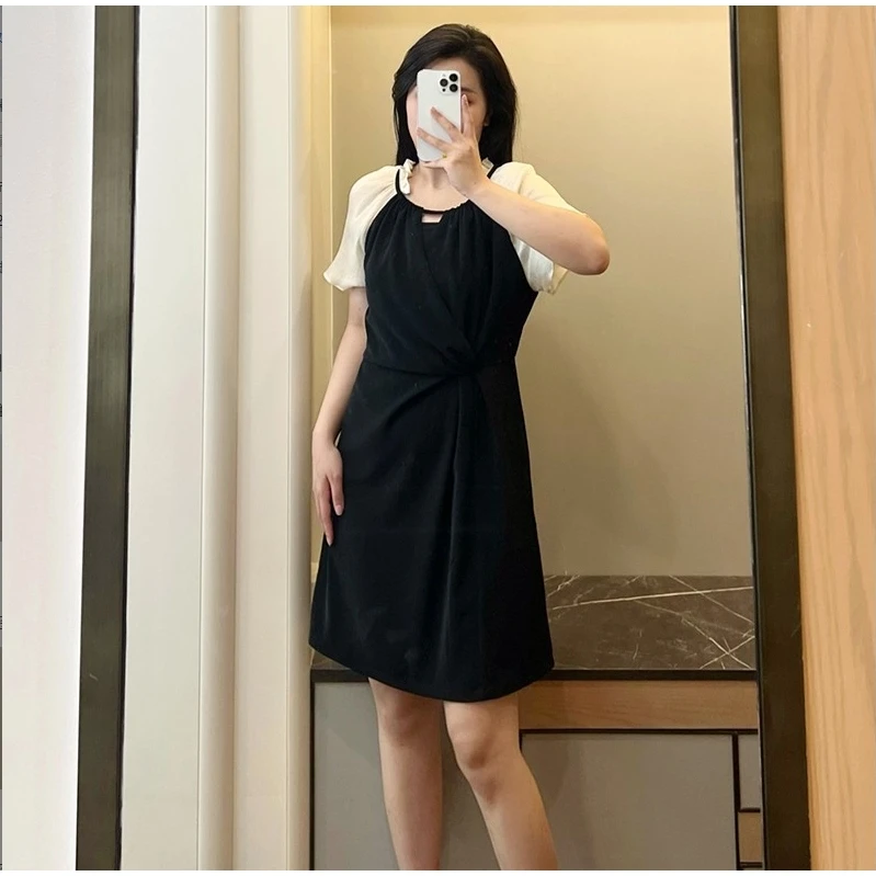 微胖定制【DM045】时尚微胖mm遮肚气质显瘦藏肉连衣裙
