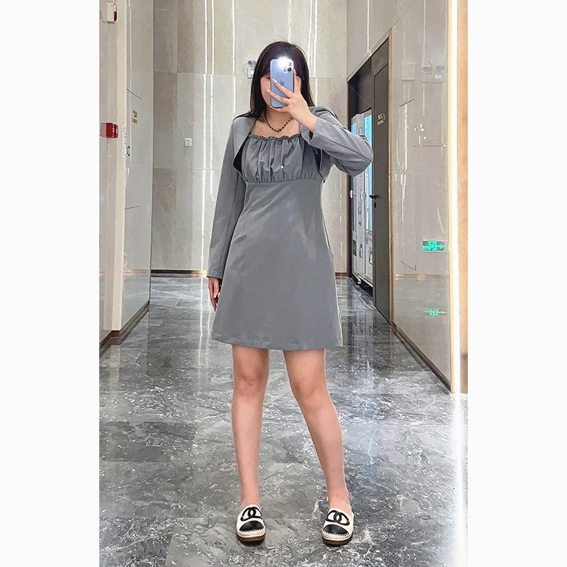 微胖定制~【氧气日记】设计感小外套+百搭吊带裙两件套HC201