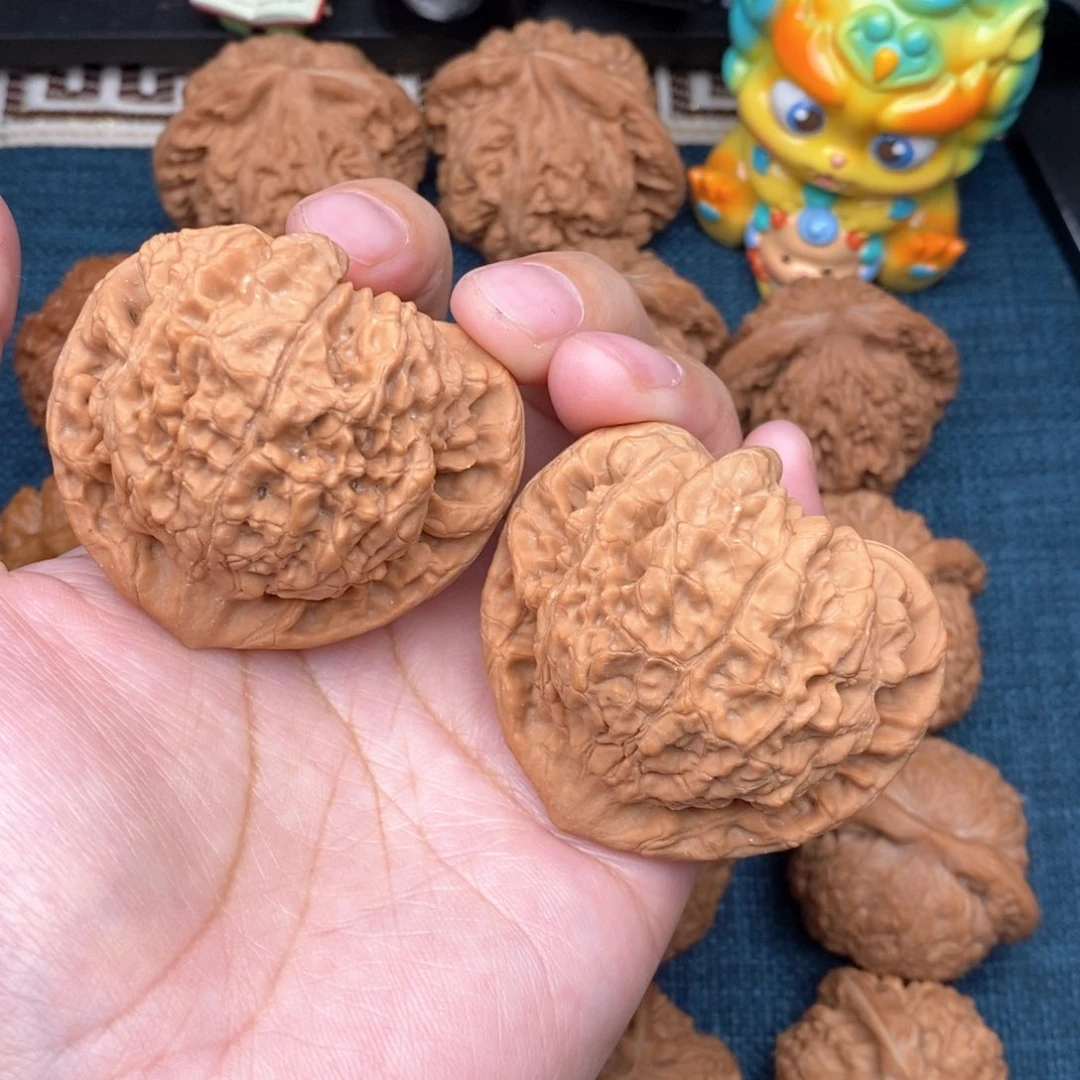 文玩核桃把件52全品爆肉官帽