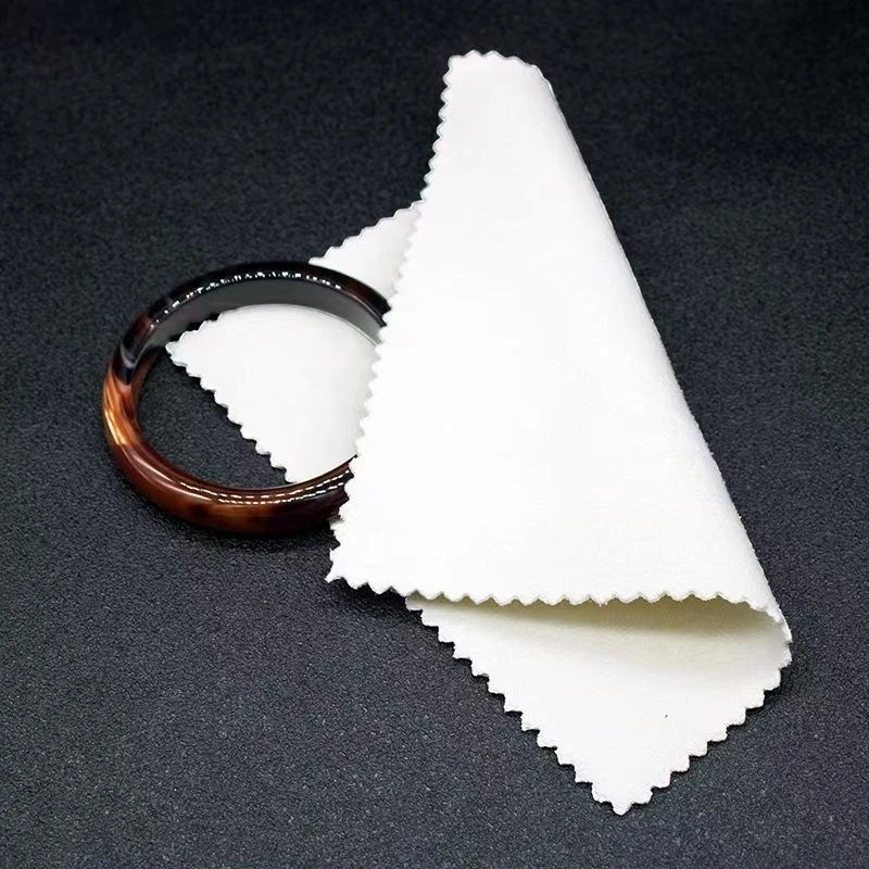 多功能白色鹿皮方巾文玩菩提盘珠麂皮袋子盘玩手套去污