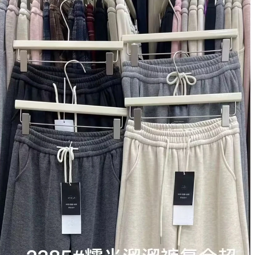 (香香-2285) 新款显瘦加绒直筒裤 2024新款