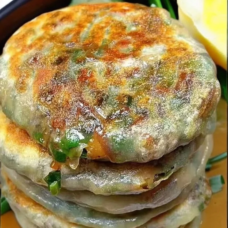 爆汁生韭菜鸡蛋纸皮煎饼早餐半成品馅饼即食冷冻懒人速食加热
